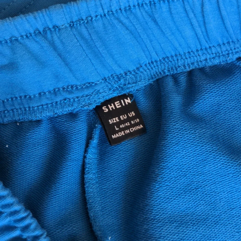 Blue Highwaisted Drawstring Shorts - Picture 7 of 7